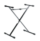 K&M 18969 Keyboard Stand for Kids, Black, X-Stand, Height 340-750 mm, Max Load 50 kg, Steel