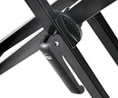 K&M 18997 Keyboard Stand Aluminum, Black, Double-Braced X-Stand, Height 594-946 mm, Max Load 50 kg, Extremely Lightweight