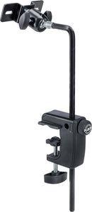 K&M 19410 Clamp Bracket, Black, Non-Scratching Locking Screws, Length 350 mm, Max Load 4 kg, Steel