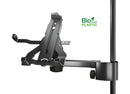 K&M 19743 Tablet PC Holder Biobased, Black, Height 158-280 mm, Also Suitable for Tablets in Cases or Protective Covers, Can Also Be Screwed on to 3/8" Thread Connectors, Bio-Based Plastic, Steel