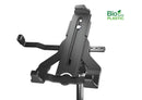 K&M 19744 Tablet PC Stand Holder Biobased, Black, Height 158-280 mm, Also Suitable for Tablets in Cases or Protective Covers, Freely Rotates 90°, Bio-Based Plastic