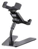 K&M 19756 Desktop Smartphone Stand, Black, Height 200 mm, Operating Elements Are Not Impaired in Their Function, Plastic, Steel