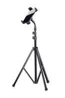K&M 19759 Smartphone Stand, Black, 3-Piece Folding Design, Height 200 mm, Operating Elements Are Not Impaired in Their Function, Plastic, Steel
