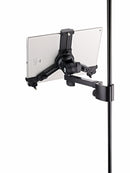 K&M 19791 Tablet PC Holder Clamp on, Black, Height 128-232 mm, To Be Attached to Tubes up to 30 mm Diameter, Plastic, Steel