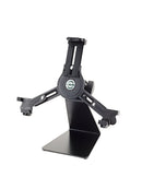 K&M 19792 Tablet PC Table Stand, Black, Height 128-232 mm, Max Load kg, Freely Rotates 90°, Plastic, Steel