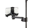 K&M 19796 Tablet PC Holder Clamp on, Black, Height 102-189 mm, To Be Attached to Tubes up to 30 mm Diameter, Plastic, Steel