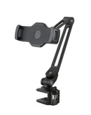 K&M 19805 Smartphone/Tablet PC Holder, Black, Rotates Freely 360°, Plastic, Steel