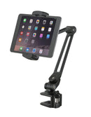 K&M 19805 Smartphone/Tablet PC Holder, Black, Rotates Freely 360°, Plastic, Steel