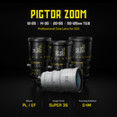 DZOFILM Pictor 20-55mm T2.8 Cine Zoom Lens for PL and EF Mount (Black), Super35 Parfocal Zoom, Interchangeable PL and EF Mount, 16-Blade Iris, M86 Front Filter