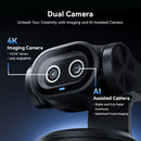 EMEET PIXY, Dual-Lens 4K Webcam with 1/2.55" Sony Sensor and AI-Assist Tracking Lens, 0.2s AI Autofocus, Gesture Control, 3 Noise-Cancelling Mics, Connect Up to 3 Units in EMEET Studio App