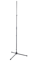 K&M 20150 Microphone Stand XL, Black, 3-Piece Folding Design, Clutch/clamping Element with Locking Screw, Height 1,190-3,220 mm, Extendable to More Than 3 m, Steel