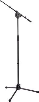 K&M 21010 Microphone Stand, Black, 2-Piece Folding Design, Clutch, Height from 1,030.to 1,730 mm, Stable and Sturdy, Zinc Die-Cast Base with Full Metal Feet, Steel