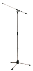 K&M 210/2 Microphone Stand, Chrome, 2-Piece Folding Design, Clutch, Height 900-1,605 mm, The Industry Standard, Stable and Sturdy, Steel