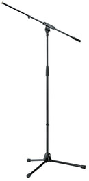 K&M 210/6 Microphone Stand, Black, 2-Piece Folding Design, Clutch, Height 925-1,630 mm, Zinc Die-Cast Base, Steel
