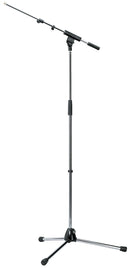 K&M 210/8 Microphone Stand, Chrome, 2-Piece Folding Design, Clutch, Height 925-1,630 mm, Zinc Die-Cast Base, Steel