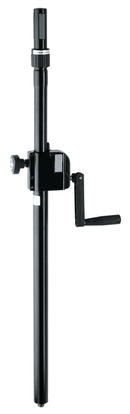 K&M 21340 Distance Rod with Hand Crank and Ring Lock, Black, 2-Piece Folding Design, Hand Crank with Push-Button System and Locking Screw, Height 920-1,520 mm, Max Load 35 kg