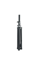 K&M 21454 Speaker Stand Small, Black, 2-Piece Folding Design, Locking Screw with Push-Button System, Height 990-1,430 mm, Lightweight Stand, For Low to Medium Height Applications, Aluminum
