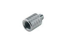 K&M 218 Thread Adapter, Zinc Coated, With Knurled Surface, Steel