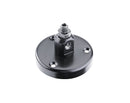 K&M 221 c C Table Flange, Black, Height 39 mm, 2 Threads, for Vertical and Horizontal Connection, Threaded Bolt with Cable Entry Hole, Steel
