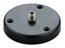 K&M 221 d D Table Flange, Black, Height 13 mm, Threaded Bolt with Cable Entry Hole, Steel