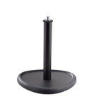 K&M 23230 Table Microphone Stand, Black, Height 152 mm, Attractive Trilobular Base, Anti-Vibration Circular Rubber Insert Ring, Steel