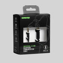 Shure RMCH1-UNI, Universal 3.5 mm Headphone Communication Cable, Headphone communication cable w/ microphone and 3-button control, locking bayonet connector