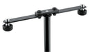 K&M 23510 Microphone Bar, Black, Length 217 mm, Moveable Bars on Both Sides to Position the Microphone, No Parts to Lose, Steel