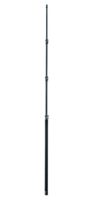 K&M 23783 Microphone Fishing Pole XL Large, Black, 4-Piece Folding Design, Length 1,130-3,780 mm, Max Load 1 kg, Cables Can Be Placed Inside, Carrying Case Included, Carbon
