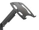 K&M 23876 Laptop Mount, Black, Pneumatic Spring, Max Load 9 kg, Laptop Size ~10"-17", Freely Rotates 360°, Monitor Mount Aluminum, Laptop Rest Steel