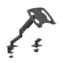 K&M 23876 Laptop Mount, Black, Pneumatic Spring, Max Load 9 kg, Laptop Size ~10"-17", Freely Rotates 360°, Monitor Mount Aluminum, Laptop Rest Steel