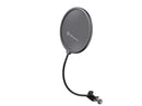 K&M 23966 Popkiller, Black, Double Nylon Screen with Plastic Frame, Large Shield Diameter, Steel