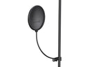 K&M 23966 Popkiller, Black, Double Nylon Screen with Plastic Frame, Large Shield Diameter, Steel