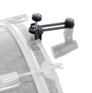 K&M 24035 Microphone Holder for Drums, Black, Length 115 mm, Noise and Shock Absorbing Rubber Inserts, No Parts to Lose, Steel