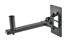 K&M 24169 Speaker Wall Mount Ring - Lock, Black, Max Load 25 kg, Patented Straddling Bearing-Anchors, Guarantee Effective Clamping of Speaker in Any Position, Steel