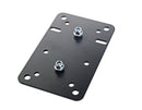 K&M 24352 Adapter Panel 1, Black, 69,9 x 127 mm - M8, Steel