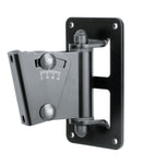 K&M 24471 Speaker Wall Mount, Black, Max Load 15 kg, Easy Mounting by Convenient Hooking in and Screw Locking, Swivelling and Tiltable, Steel