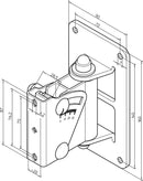 K&M 24471 Speaker Wall Mount, Black, Max Load 15 kg, Easy Mounting by Convenient Hooking in and Screw Locking, Swivelling and Tiltable, Steel