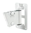 K&M 24471 Speaker Wall Mount, White, Max Load 15 kg, Easy Mounting by Convenient Hooking in and Screw Locking, Swivelling and Tiltable, Steel