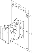 K&M 24481 Speaker Wall Mount, White, Max Load 25 kg, Easy Mounting by Convenient Hooking in and Screw Locking, Swivelling and Tiltable, Steel