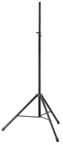 K&M 24630 Lighting Stand, Black, 2-Piece Folding Design, Locking Screw with Push-Button System, Height 1,955-2,915 mm, Steel