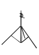 K&M 24740 Wind-Up Stand 4000, Black, 3-Piece Folding Design, Hand Crank with Push-Button System and Locking Screw, Height 1,715-4,000 mm, Steel Extension Tubes, Aluminum