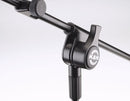 K&M 25600 Microphone Stand, Black, 2-Piece Folding Design, Clutch, Height 970-1,640 mm, Zinc Die-Cast Base, No Parts to Lose, Steel