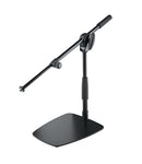 K&M 25993 Microphone Stand, Black, 2-Piece Folding Design, Clutch, Height 275-405 mm, For Bass Drum, AMPs, Cajon, Etc., Space Saving Flat Foot Construction, Steel