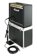 K&M 25993 Microphone Stand, Black, 2-Piece Folding Design, Clutch, Height 275-405 mm, For Bass Drum, AMPs, Cajon, Etc., Space Saving Flat Foot Construction, Steel