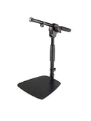 K&M 25995 Table- /Floor Microphone Stand, Black, 2-Piece Folding Design, Clutch, Height 285-400 mm, Space Saving Flat Foot Construction, Steel