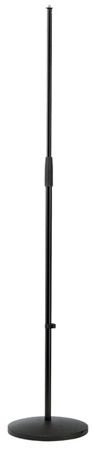 K&M 260/1 Microphone Stand, Black, 2-Piece Folding Design, Clutch, Height 870-1,575 mm, Anti-Vibration Rubber Insert for Noise Filtration, Steel