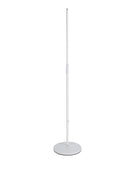 K&M 26010 Microphone Stand, Pure White, 2-Piece Folding Design, Clutch, Height 870-1,575 mm, Anti-Vibration Rubber Insert for Noise Filtration, Steel