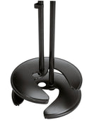 K&M 26045 Stackable Microphone Stand, Black, 2-Piece Folding Design, Clutch, Height 870-1,575 mm, Steel