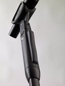 K&M 26200 One-Hand Microphone Stand Elegance, Black, 2-Piece Folding Design, One-Hand Clutch, Height 1,055-1,735 mm, Knurled Screw Is Impossible to Lose, Silent and Smooth Height Adjustment