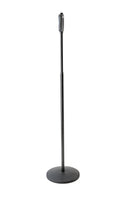 K&M 26250 One-Hand Microphone Stand Performance, Black, 2-Piece Folding Design, One-Hand Clutch, Height 1,055-1,750 mm, Silent and Smooth Height Adjustment